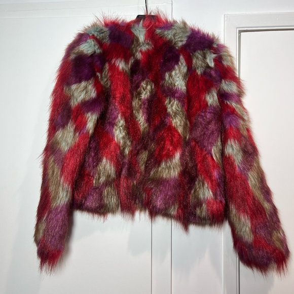 UNIF Multi color faux fur jacket - Picture 6 of 6